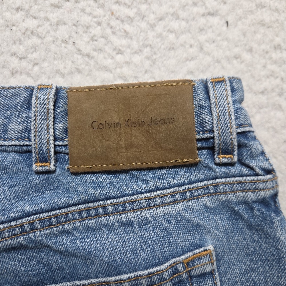Vintage Calvin Klein Jeans Mens 32x31 Easy Fit Doublestone Light Wash Denim Blue - Picture 9 of 10